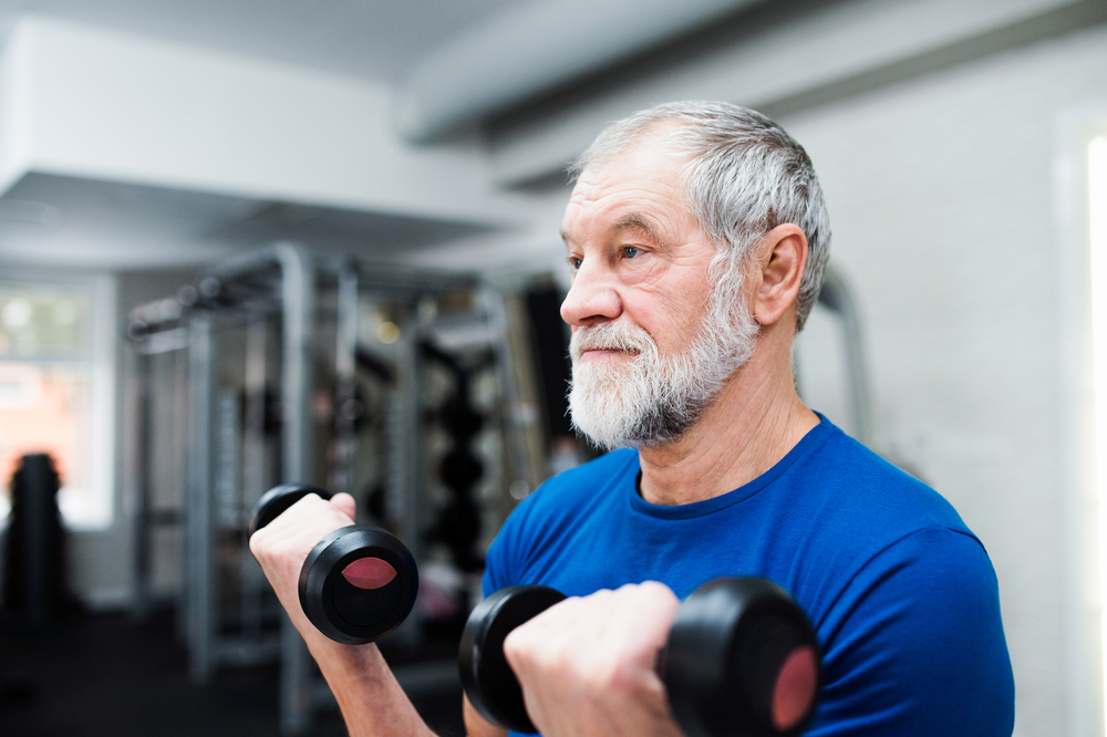 Man doing exercise for health